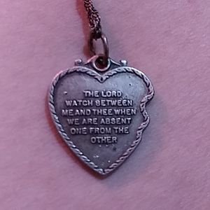 Christian Sterling Silver heart pendent necklace